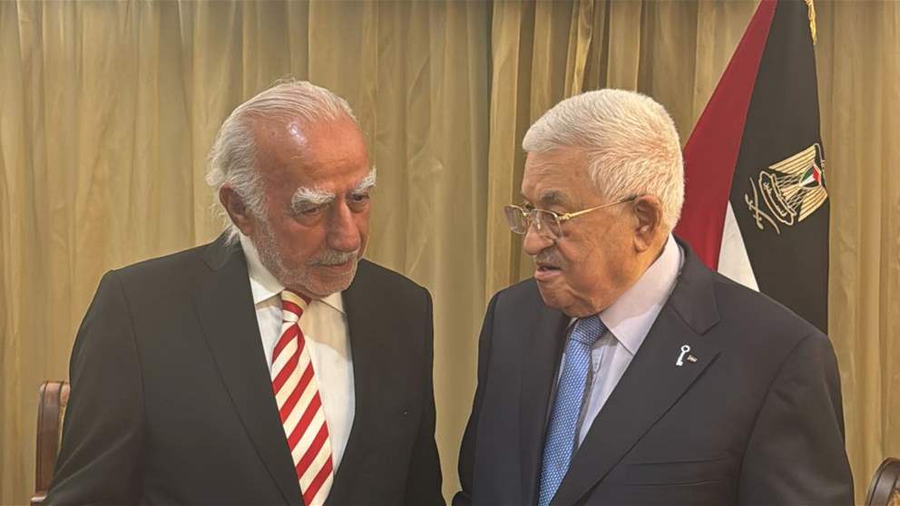 الرئيس الفلسطيني يستقبل رئيس مجلس إدارة تلفزيون الجديد 
